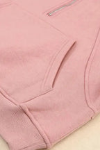Quarter Zip Kangaroo Pocket Hoodie - Fashionfitz