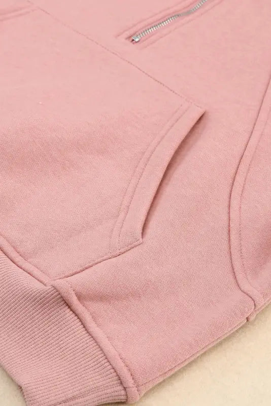 Quarter zip kangaroo pocket hoodie | cozy hoodies | fashionfitz