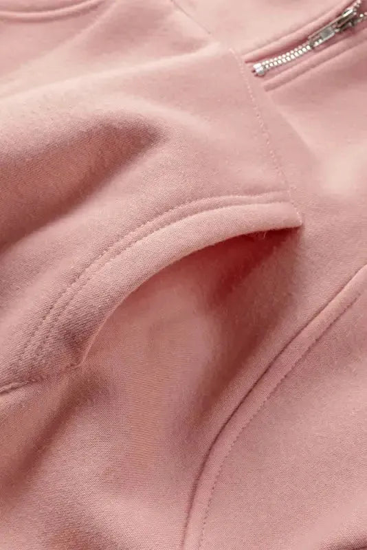 Quarter Zip Kangaroo Pocket Hoodie - Fashionfitz