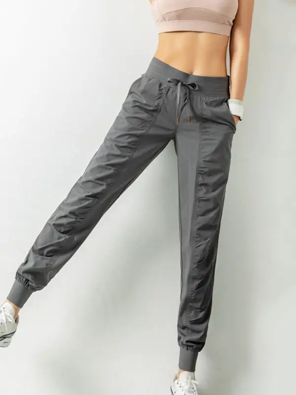 Quick dry loose sweatpants joggers - charcoal grey / s