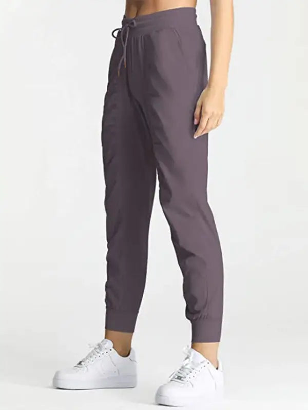 Quick dry loose sweatpants joggers - purple / s