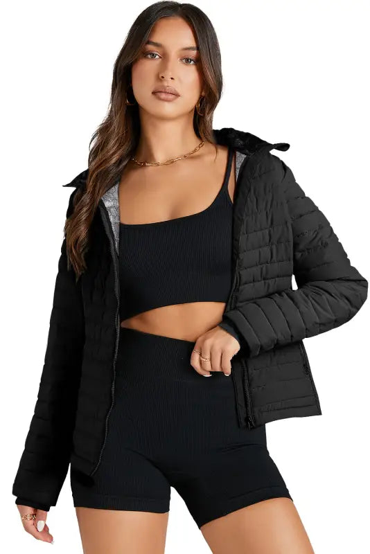 Quilted sport puffer jacket - windproof waterproof | fashionfitz