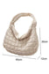 Quilted zipper large shoulder bag - crossbody bags