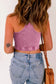 Tillandsia purple ribbed mineral wash racerback cropped tank top - tops