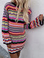 Rainbow stripe sweater dress - dresses