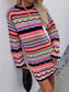 Rainbow stripe sweater dress - dresses