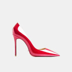 Real Leather Classic Pumps Red Bottom Pointed Toe High Heels - Fashionfitz