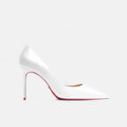 Real Leather Classic Pumps Red Bottom Pointed Toe High Heels - Fashionfitz