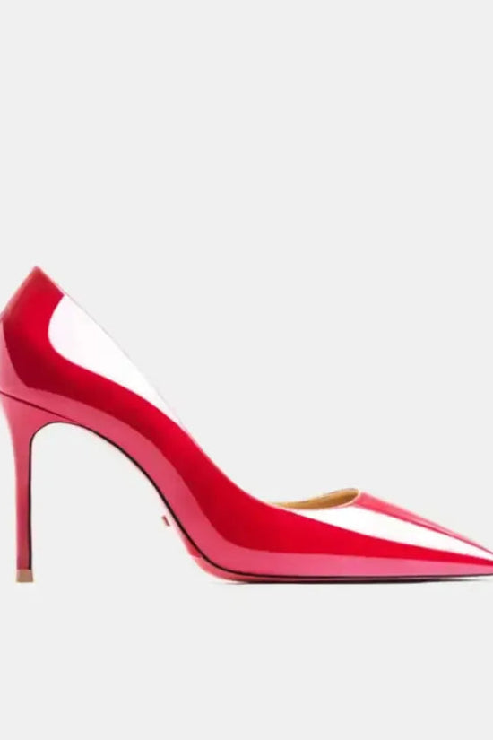 Real Leather Classic Pumps Red Bottom Pointed Toe High Heels - Fashionfitz