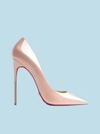 Real Leather Classic Pumps Red Bottom Pointed Toe High Heels - Fashionfitz