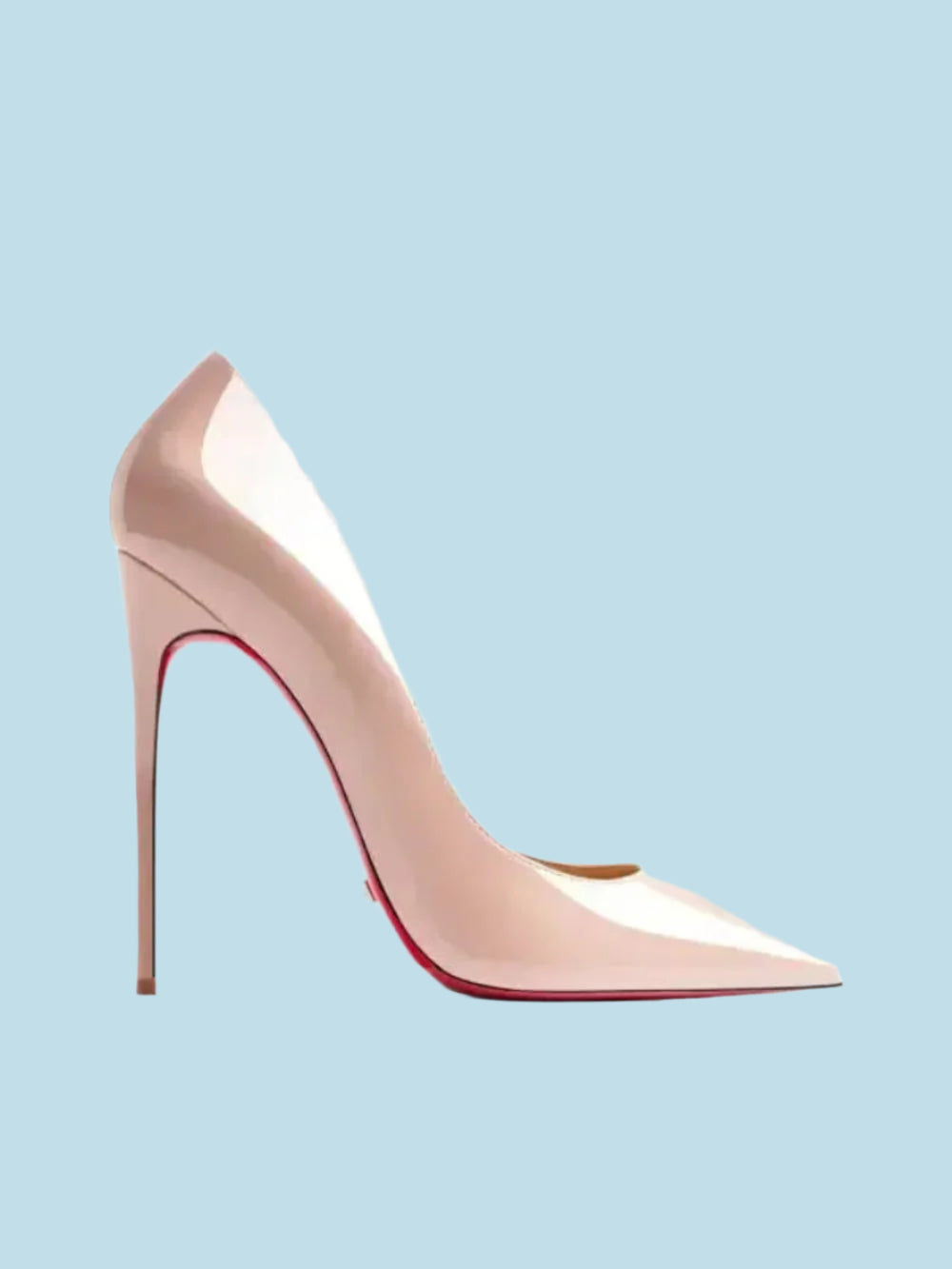 Real Leather Classic Pumps Red Bottom Pointed Toe High Heels - Fashionfitz