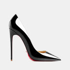 Real Leather Classic Pumps Red Bottom Pointed Toe High Heels - Fashionfitz