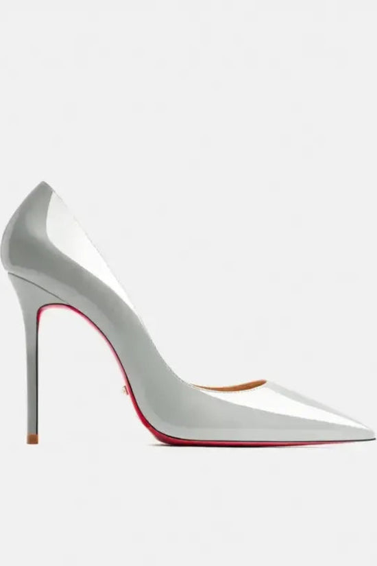 Real Leather Classic Pumps Red Bottom Pointed Toe High Heels - Fashionfitz