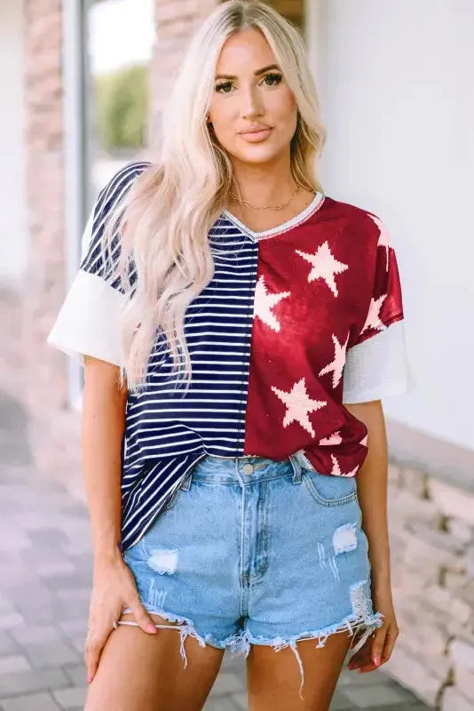 Red American Flag Stars and Stripes Tank Top - Fashionfitz