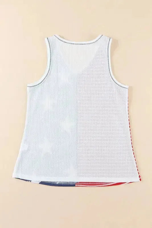 Red American Flag Stars and Stripes Tank Top - Fashionfitz