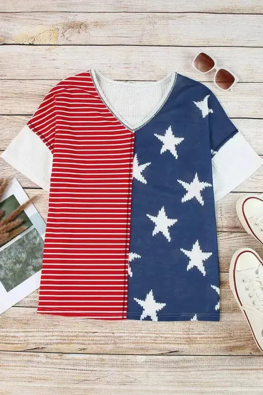 Red American Flag Stars and Stripes Tank Top - Fashionfitz