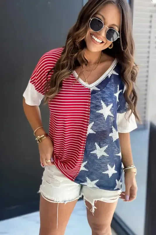Red American Flag Stars and Stripes Tank Top - Fashionfitz