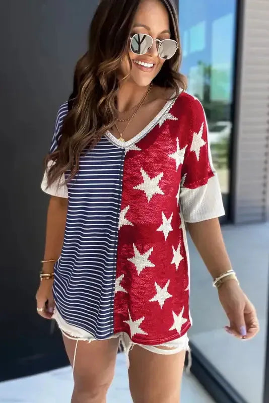 Red American Flag Stars and Stripes Tank Top - Fashionfitz