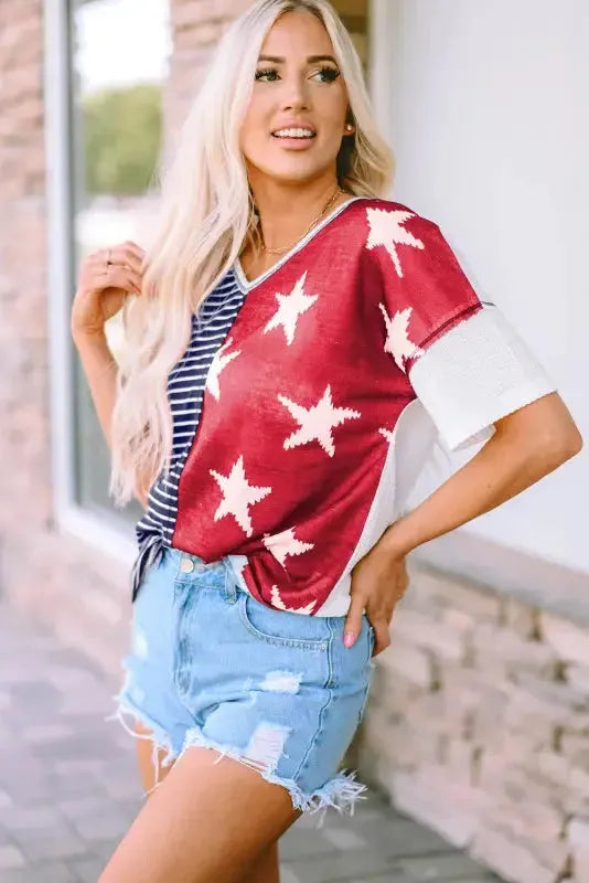 Red American Flag Stars and Stripes Tank Top - Fashionfitz