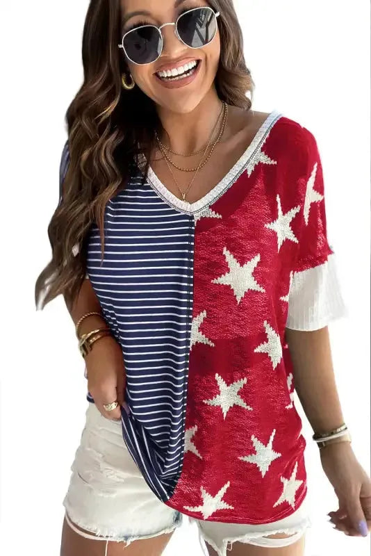 Red American Flag Stars and Stripes Tank Top - Fashionfitz