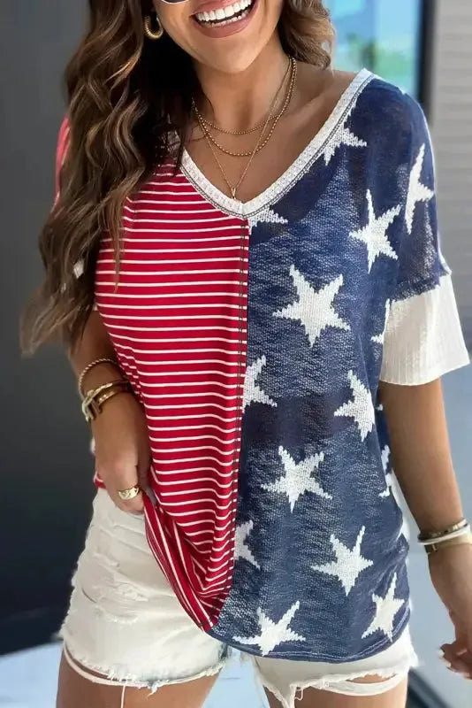 Red American Flag Stars and Stripes Tank Top - Fashionfitz