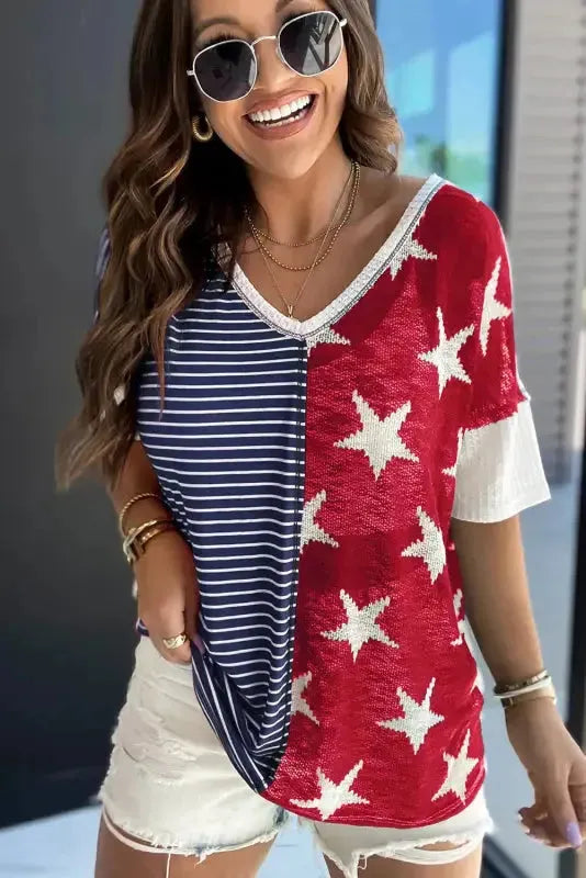 Red American Flag Stars and Stripes Tank Top - Fashionfitz