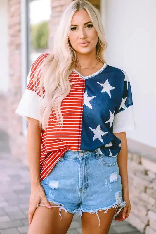 Red American Flag Stars and Stripes Tank Top - Fashionfitz