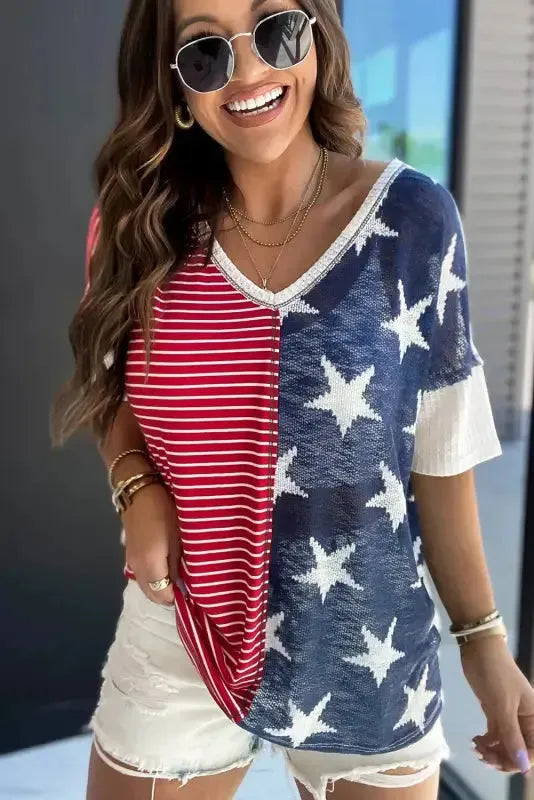 Red American Flag Stars and Stripes Tank Top - Fashionfitz
