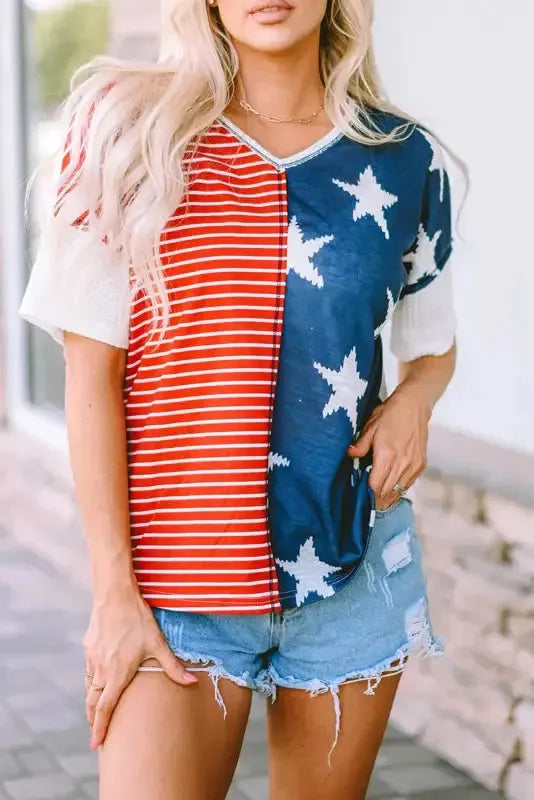 Red American Flag Stars and Stripes Tank Top - Fashionfitz