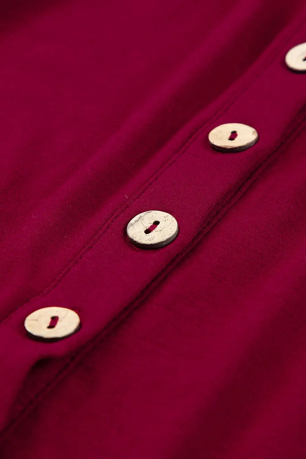 Red button up high waist long sleeve dress - midi dresses