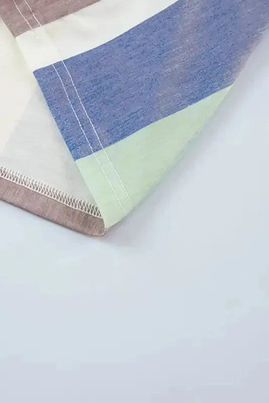 Red Multicolor Striped Color Block Tiered Mini Dress - Fashionfitz