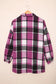 Red plaid buttoned shirt jacket - shackets