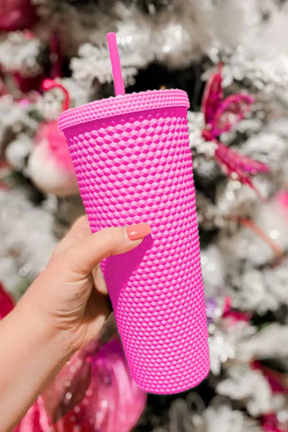 Red reusable matte plastic tumbler cup - one size / ps - tumblers