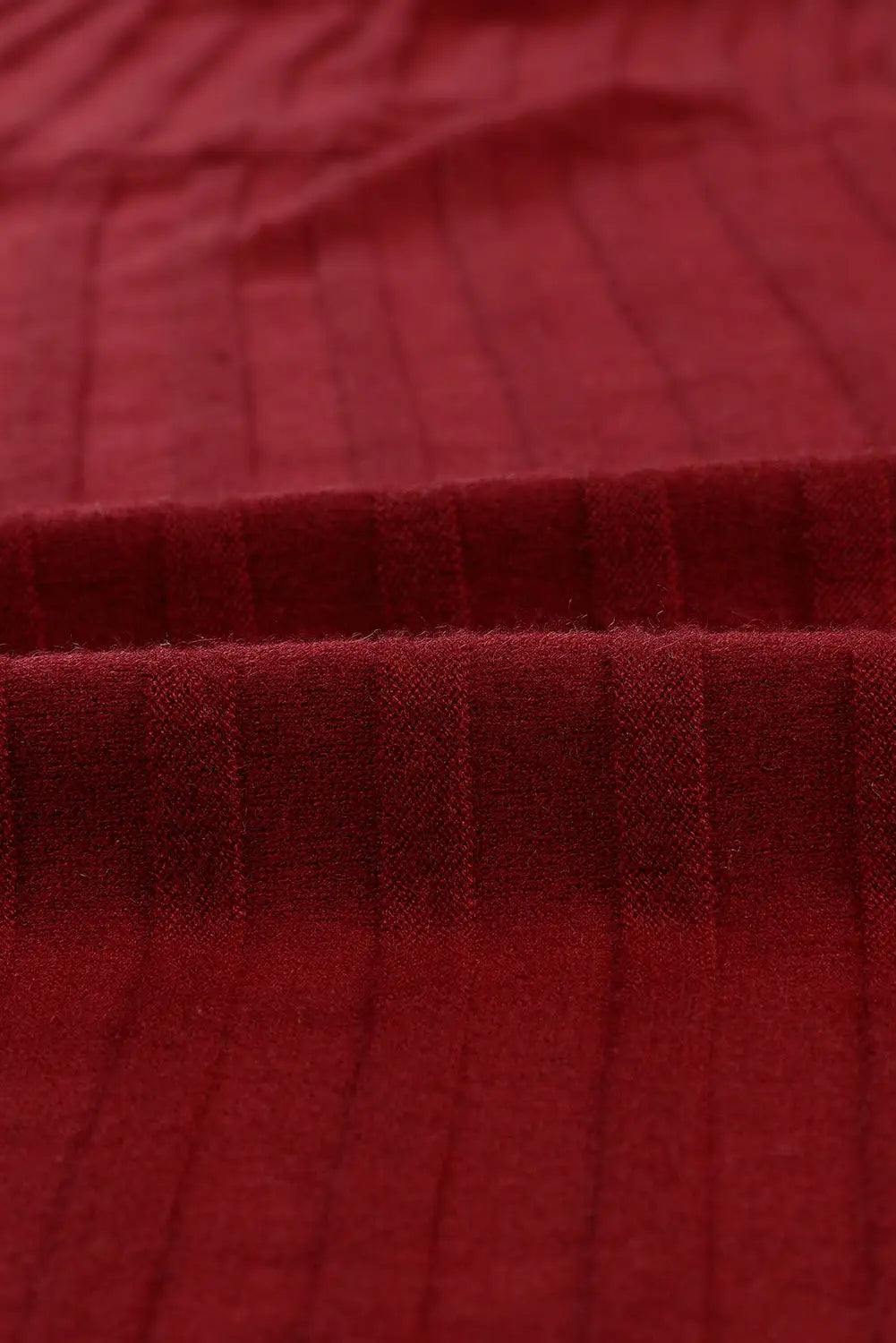 Red ribbed open front knit cardigan - sweaters & cardigans