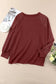 Red sequin mardi gras lace raglan sleeve plus size pullover - graphic