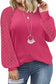 Red sequin mardi gras lace raglan sleeve plus size pullover - graphic