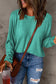 Red solid color patchwork long sleeve top - green / s / 95% polyester + 5% elastane - tops