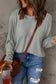 Red solid color patchwork long sleeve top - gray / s / 95% polyester + 5% elastane - tops