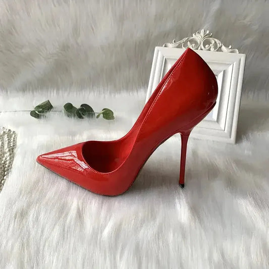 Red Special Thin Heel Stiletto Shoes - Fashionfitz
