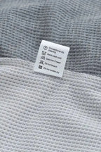 Red Wild Leopard Contrast Sleeve Colorblock Waffle Knit Top - Fashionfitz