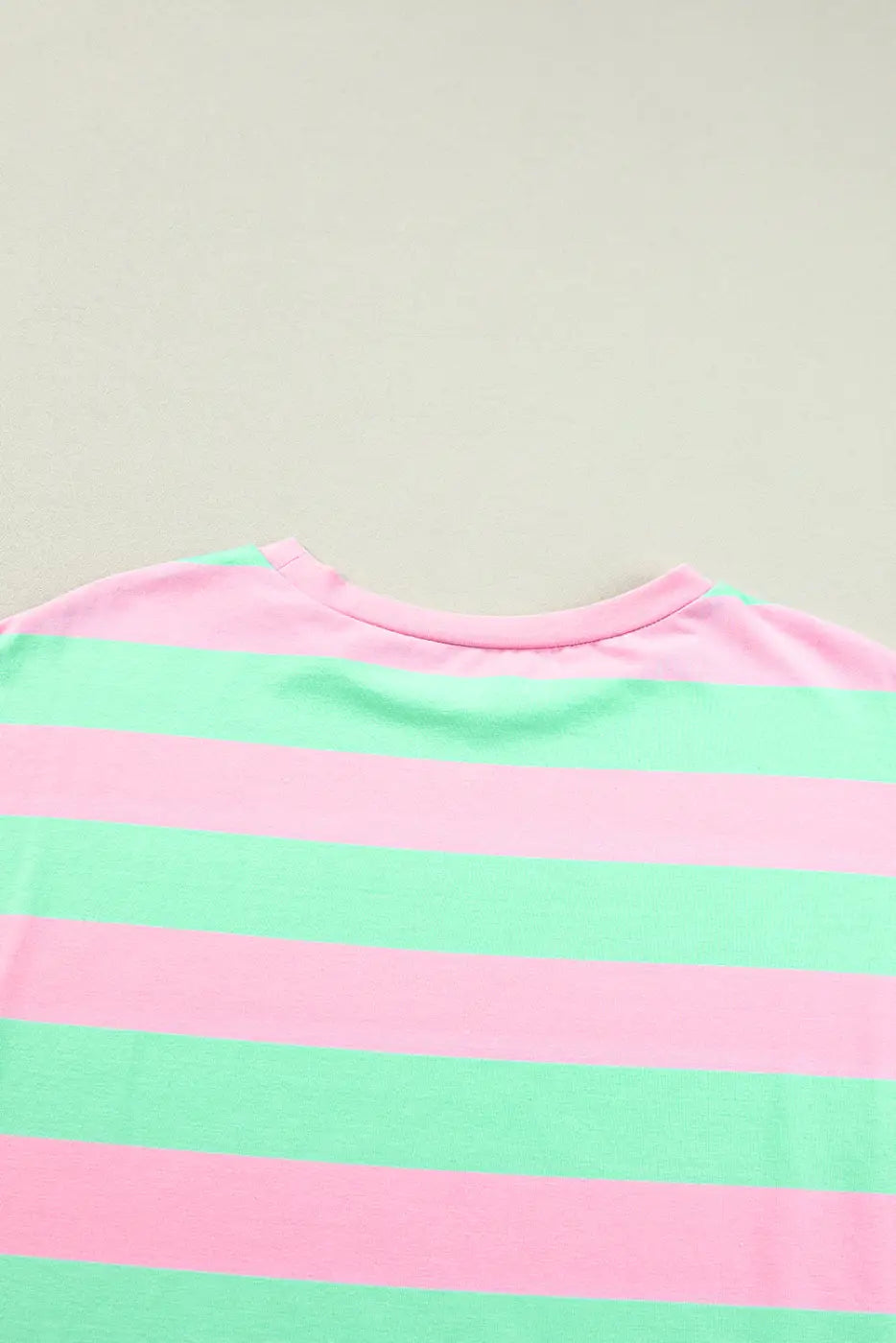 Relaxed elegance tee - striped t-shirt with pink and mint bands