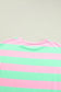 Relaxed elegance tee - striped t-shirt with pink and mint bands