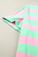 Pastel pink and mint striped relaxed elegance tee for a chic and relaxed look