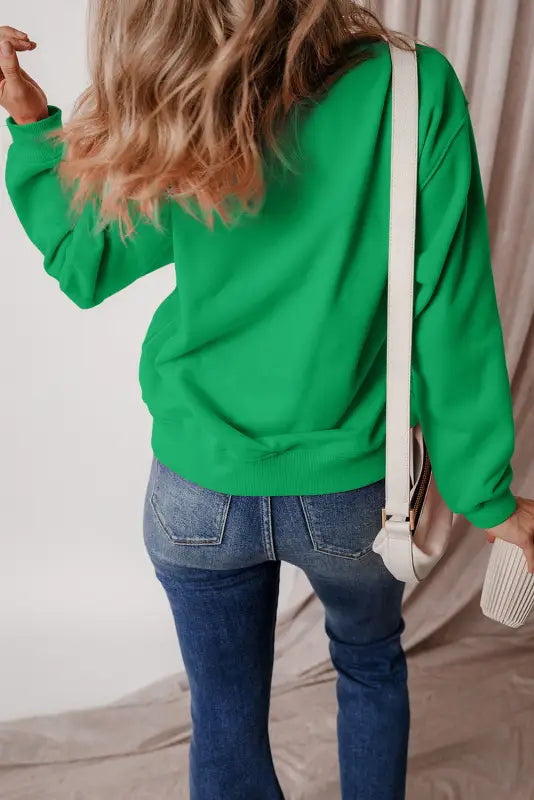 Relaxed fit terry sweatshirt | fashionfitz