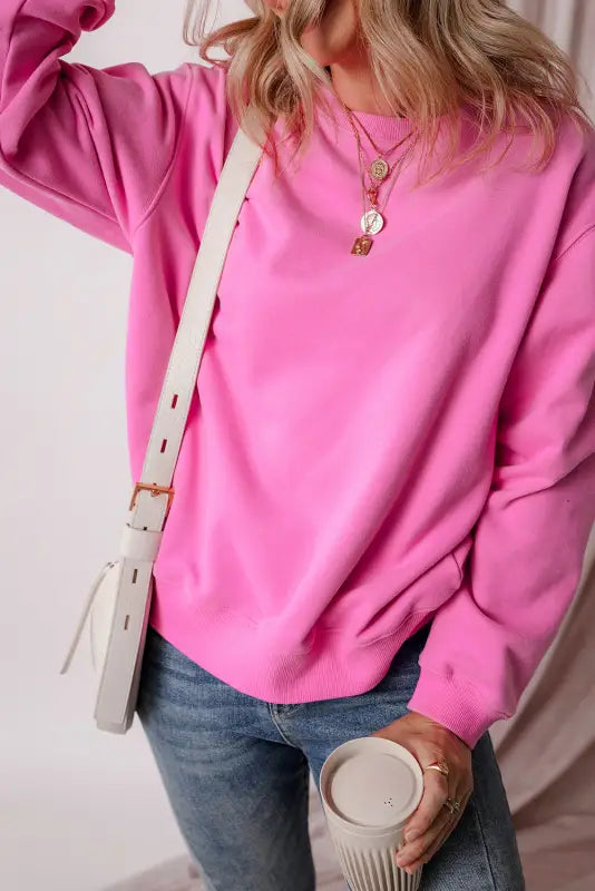 Relaxed fit terry sweatshirt | fashionfitz