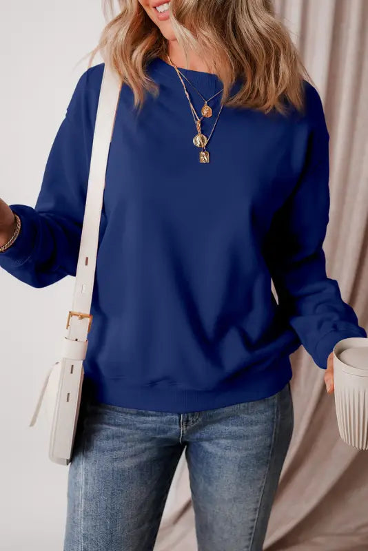 Relaxed fit terry sweatshirt | fashionfitz