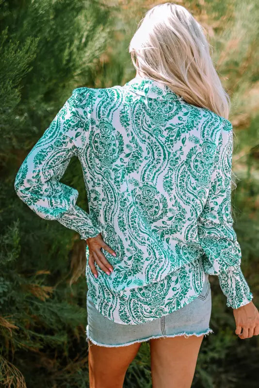 Relaxed paisley pattern shirt | women’s shirts | fashionfitz