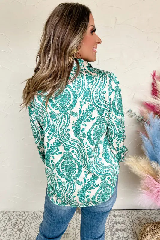 Relaxed paisley pattern shirt | women’s shirts | fashionfitz