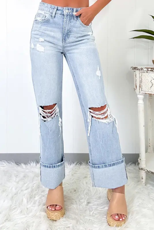 Retro radiance jeans | distressed & flared | fashionfitz