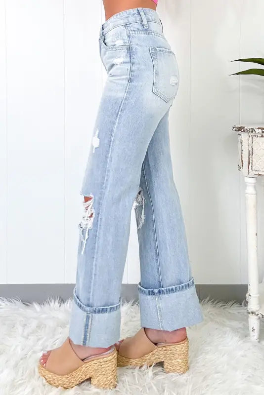 Retro radiance jeans | distressed & flared | fashionfitz